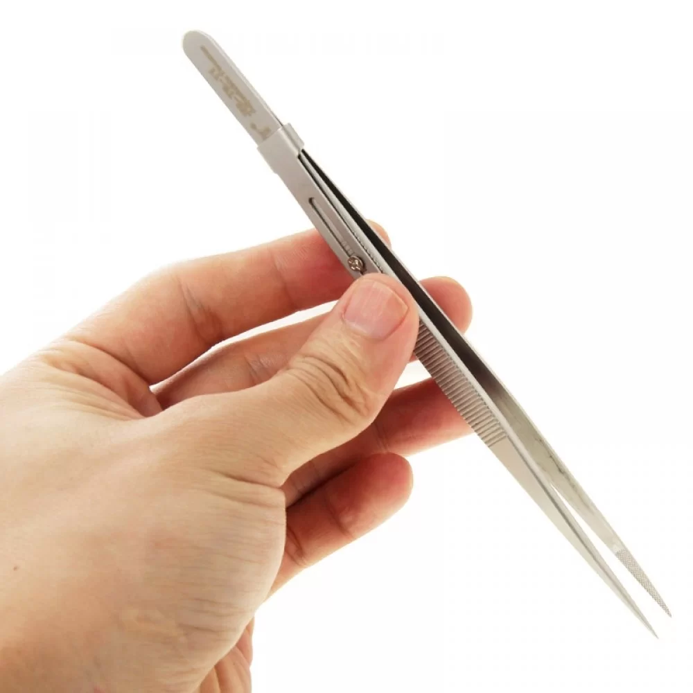 Picture of JAKEMY JM-T9-11 Adjustable Straight Tweezers(Silver)